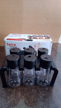 6-Piece Plastic Spice Jar Set with Stand the24kgal