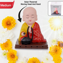 Solar Powered Sitting Buddha Statue,  Moving Head and Hand (1 Pc / Medium) the24kgal