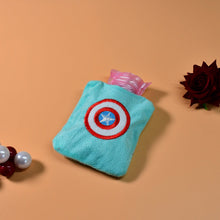 Captain America Print Small Hot Water Bag with Cover for Pain Relief the24kgal