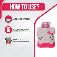 Pink Hello Kitty Small Hot Water Bag with Cover for Pain Relief the24kgal