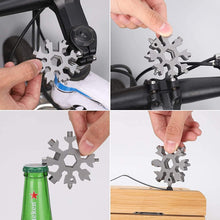 Durable & Portable 18 in 1 Snowflake Multi-Tool, Snowflake Bottle Opener Flat Phillips Screwdriver Kit Wrench the24kgal
