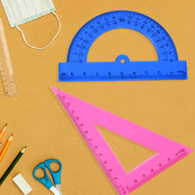 4-Piece Geometry Set, Triangle Ruler Protractor Straight Ruler the24kgal