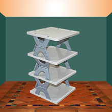 Foldable Shoe Rack (1 Pc, 4 Layers): Space-Saving, Entryway Storage the24kgal