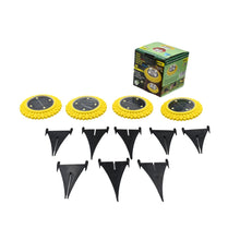 4 Pack Solar Ground Lights, LED Solar Powered Disk Lights Outdoor Waterproof Garden Landscape Lighting for Yard Deck Lawn Pathway Walkway Balcony Decoration the24kgal