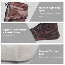 Plastic Shoes Cover Reusable Anti-Slip Boots Zippered Overshoes Covers Transparent Waterproof Snow Rain Boots for Kids / Adult Shoes, for Rainy Season (1 Pair / Small Size) the24kgal