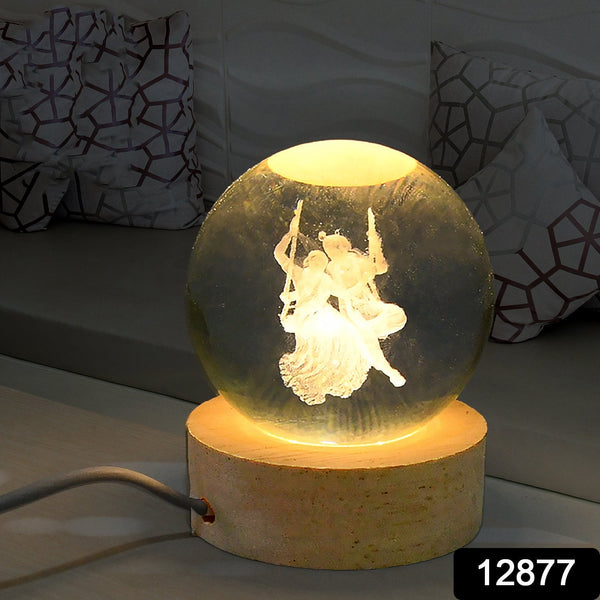3D Crystal Ball lamps for Bedroom 3D Lamps for Home Decoration 3D Crystal Ball Night Light Gifts for Women Gifts for Men Room Decor Items for Bedroom for Friend and Family (1 Pc) the24kgal
