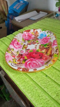 Big Plastic Flower Printed Design Serving Tray (1 Pc / 35 x 24 CM / Mix Color) the24kgal