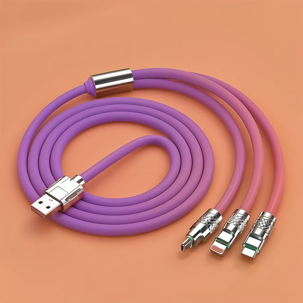 3 in 1 Multi Super Fast Charging Cable (1 Pc / 2 Mtr.) the24kgal