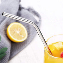 Reusable Stainless Steel Drinking Straws Bent (4 Bent Straws, 1 Brush) the24kgal