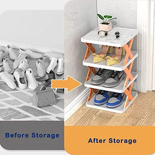4 LAYER SHOES STAND, SHOE TOWER RACK SUIT FOR SMALL SPACES, CLOSET, SMALL ENTRYWAY, EASY ASSEMBLY AND STABLE IN STRUCTURE, CORNER STORAGE CABINET FOR SAVING SPACE the24kgal