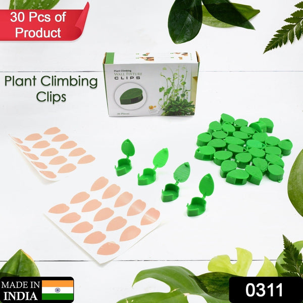 Plant Climbing Wall Fixture Clip Self-Adhesive Hook Vines Traction Invisible Stand Green Plant Clip Garden Wall Clip Plant Support Binding Clip Plants for Indoor Outdoor Decoration (30 Pcs Set) the24kgal