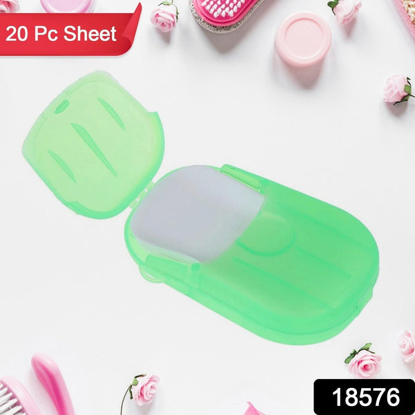 Travel Paper Soap Sheet with Mini Box (20 Sheets in a Pack Approx / Mix Color) the24kgal