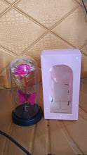 LED Decorative Rose with Butterfly in Transparent Plastic Dome (1 Pc / Battery Not Included) the24kgal