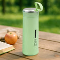 outdoor sport water bottle 400ml leak proof BPA-free for travel cold and hot water glass water bottle with daily water intake for gym and children (MOQ :-50 pc) the24kgal