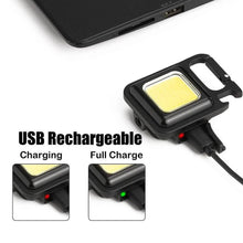 Mini Rechargeable Keychain Flashlight - 4 Light Modes with Folding Bracket & Magnetic Base the24kgal