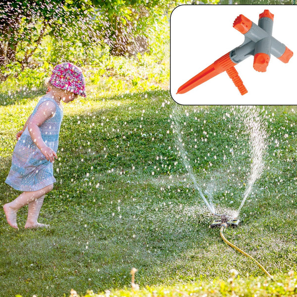 360° Rotating Garden Sprinkler – Adjustable 4-Arm Lawn Water Sprayer the24kgal