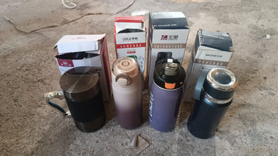 Stainless Steel Water Bottles Approx 600ML (Mix Design & Color / 1 Pc) the24kgal