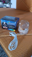 Mela Crystal Ball Night Light Glass Ball Night Lamp with Wood Base the24kgal