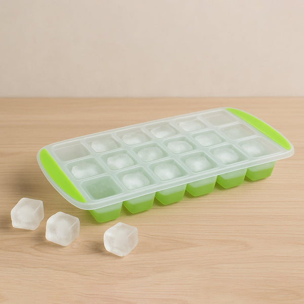 18-Cavity -Up Ice Cube Tray - Flexible Silicone, Easy Release 100% BPA-Free the24kgal