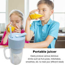 2 In1 Portable Crusher Juicer With Handle & Straw for Smoothie Sipper USB Rechargeable (340 ml) 6 Stainless Steel Blades Compact Juicer Mixer, Juicer Portable Fresh Juice Blender Portable Electric Juicer ( 340 ML ) the24kgal