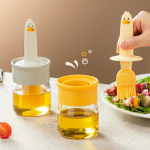 Plastic 2 in 1 Oil Dispenser Bottle with Silicone Basting Brush (1 Set) the24kgal