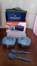 Sumo Lunch Box, with Lunch Bag, Plastic Lunch Box & Plastic Spoon, Fork (2 Pc Set / With Lunch Box) the24kgal
