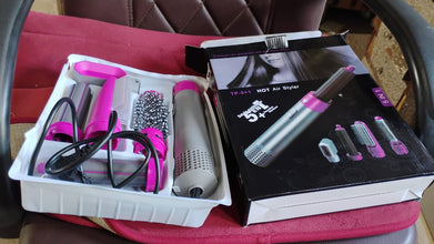 5 In 1 Hair Dryer Brush, Multifunctional Hot Air Styler Hair Tools the24kgal