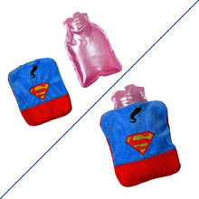 Superman Print Small Hot Water Bag with Cover for Pain Relief the24kgal