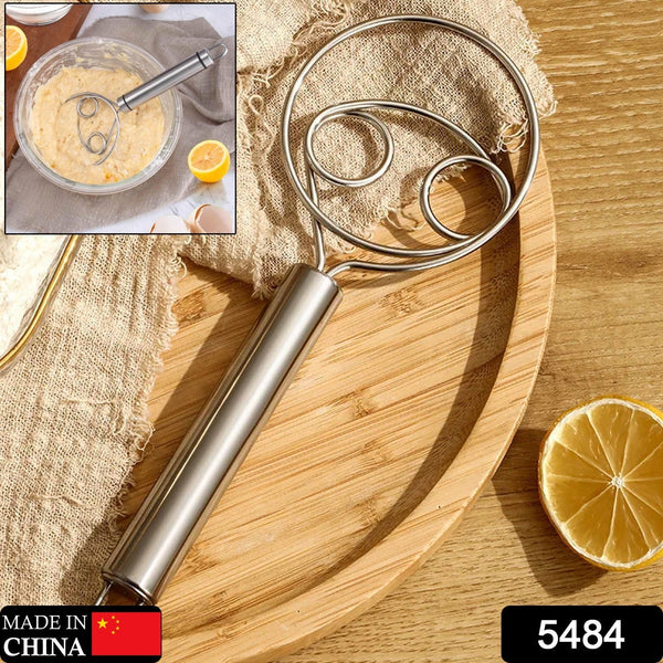 Dough Whisk, Premium Stainless Steel Dutch Whisk, Dough Hand Mixer Artisan Blender For Egg, Bread, Cake, Pastry, Pizza Dough - Perfect Baking Tools, Whisking, Tirring Kitchen Tools (1 Pc) the24kgal