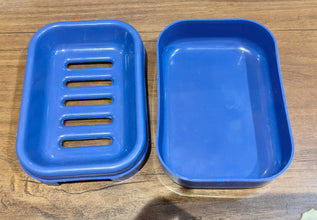 Premium Quality Rectangular Blue Plastic Soap Case (1 Pc) the24kgal
