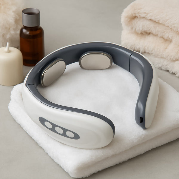 2 Heads Smart Electric Neck and Back Pulse Massager (1 Pc / Mix Design) the24kgal