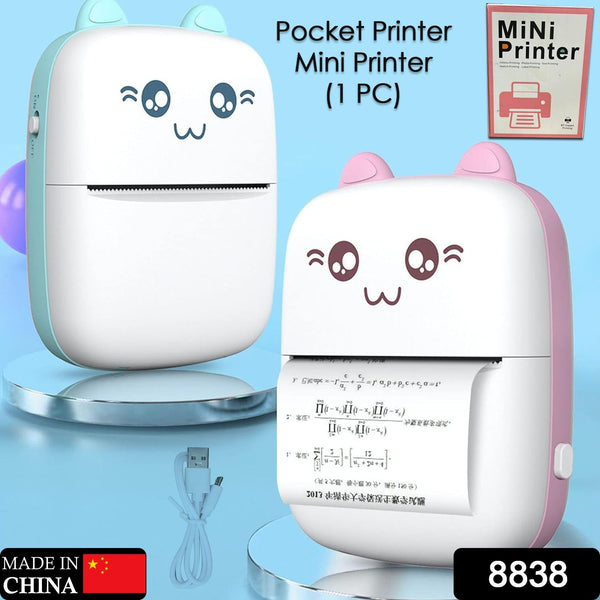 Pocket Mini Bluetooth Thermal Printer – Wireless Smart Printer for Photos (Includes 1 Roll Paper) the24kgal