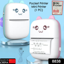 Pocket Mini Bluetooth Thermal Printer – Wireless Smart Printer for Photos (Includes 1 Roll Paper) the24kgal