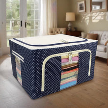 Foldable Steel Frame Clothes Living Storage Organizer Handled Bag the24kgal