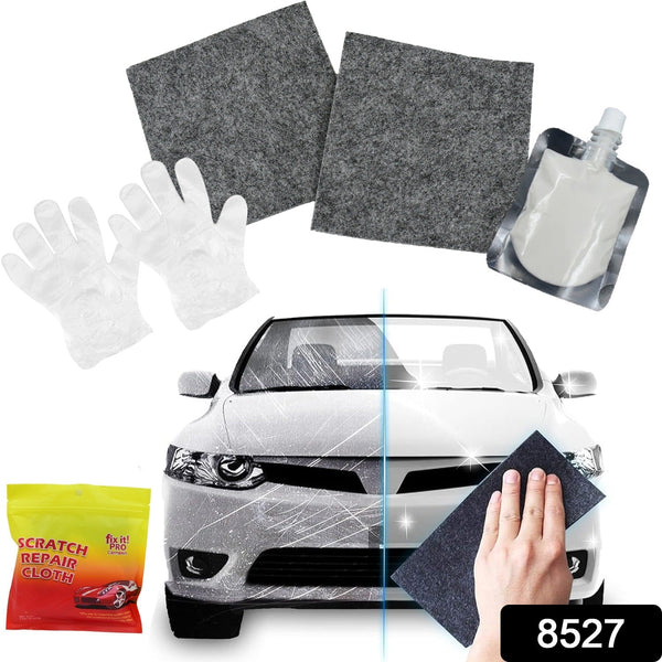 Nano Magic Car Scratch Remover Cloth, Multipurpose Scratch Repair Cloth, Cloth for Car Paint Scratch Repair, Easy to Repair Slight Scratches on the Surface Polishing Repeatable Use for All Kinds of Car (45 ML Repair Solution, 2 Gloves, 2 nano Cloth) the24kgal