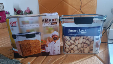 Food Storage Container Airtight Plastic Container with Easy Snap Lids (2500ml / 1 Pc) the24kgal