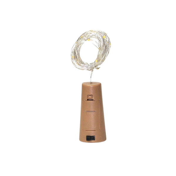 Wine Bottle Cork LED String Light – 2M Cable, Battery Operated, Warm White (1 Pc) the24kgal