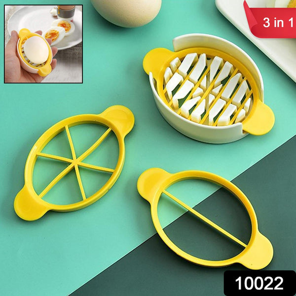 Egg Slicer, 3 in 1 Boiled Egg Slicer, Egg Slicer, Preserved Egg Slicer, Home Restaurant Kitchen Tool (1 Pc) the24kgal