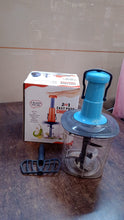 6 Blades Manual Hand-Press Vegetable Chopper (1100 ML / Mix Color) the24kgal