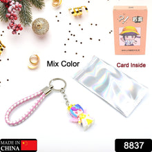 Cute Keychain With Card Gift - Keychain Accessories Key Chain Backpack Charms Car Keys Keychain for Kids Girls, Unicorn Toy and Charm Key- Chain for Bag  / Door Key- Ring / car Key- Ring / Party Favor (Mix Color & Design 1 Pc ) the24kgal