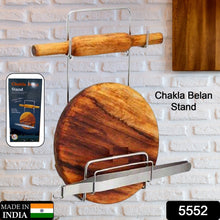 Chakla Belan Chimta Stand Rolling Pin Board Tong Holder Silver Stainless Steel Multi-Purpose Rack for Kitchen (1 Pc ) the24kgal