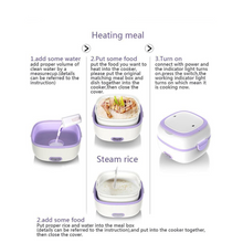 Electric Lunch Box Portable Food Warmer Food Heating Lunch Box Removable Food-Grade Stainless Steel Compartments, 220V 200W, for Car, Truck, office  the24kgal