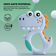 Silicone Dinosaur Teether For Baby (1 Pc  Mix Design  Color) Wukusy