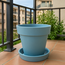 Heavy Plastic Flower pots With Tray (1 Pc) the24kgal