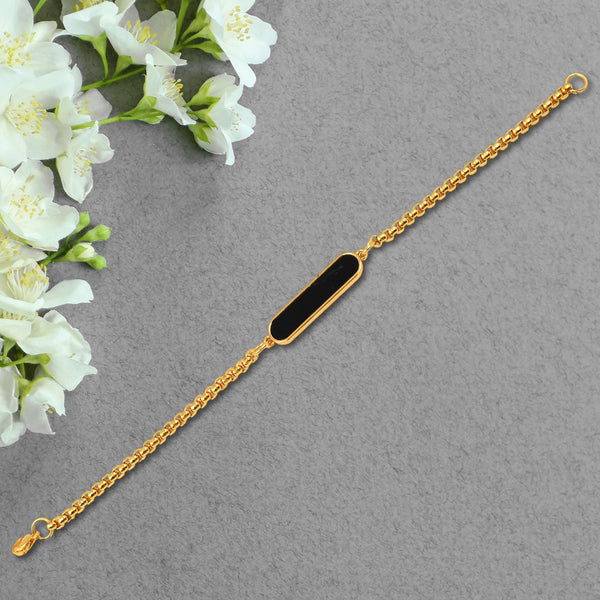 Golden Bracelet Rakhi Gift Bracelet (1 Pc) Wukusy