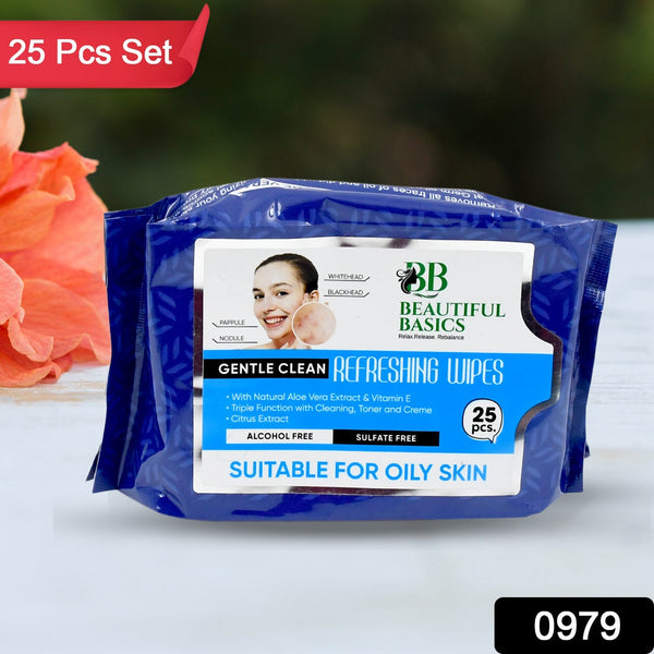 Refreshing Wet Wipes for Face | Facial Cleansing | Refreshing & Skin Hydration| Soothing for skin | pH Balance & Alcohol Free | Nourishing with Fruit extract | 25 Wipes the24kgal