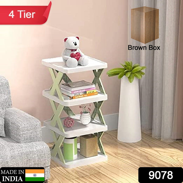 4 LAYER SHOES STAND, SHOE TOWER RACK SUIT FOR SMALL SPACES, CLOSET, SMALL ENTRYWAY, EASY ASSEMBLY AND STABLE IN STRUCTURE, CORNER STORAGE CABINET FOR SAVING SPACE the24kgal