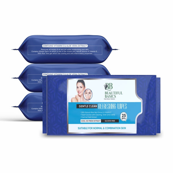 Refreshing Wet Wipes for Face | Facial Cleansing | Refreshing & Skin Hydration| Soothing for skin | pH Balance & Alcohol Free | Nourishing with Fruit extract | 25 Wipes the24kgal