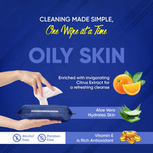 Refreshing Wet Wipes for Face | Facial Cleansing | Refreshing & Skin Hydration| Soothing for skin | pH Balance & Alcohol Free | Nourishing with Fruit extract | 25 Wipes the24kgal