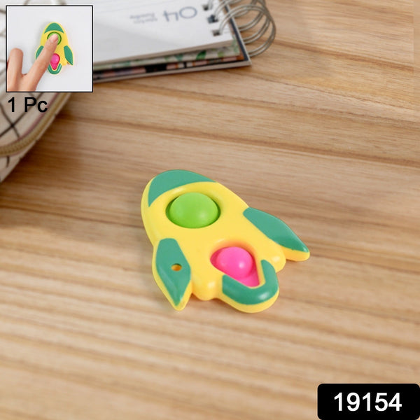 Rocket Shaped Dimple Keychain Toy (1 Pc) the24kgal